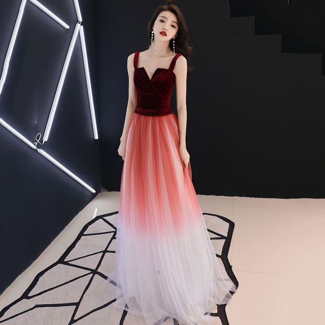 Ombre A-Line Mesh Evening Gown (Various Designs) SpreePicky