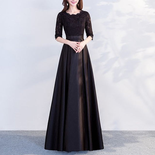 Short-Sleeve A-Line Evening Gown (Various Designs) SpreePicky