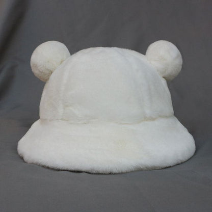 Bear Ear Chenille Bucket Hat SpreePicky