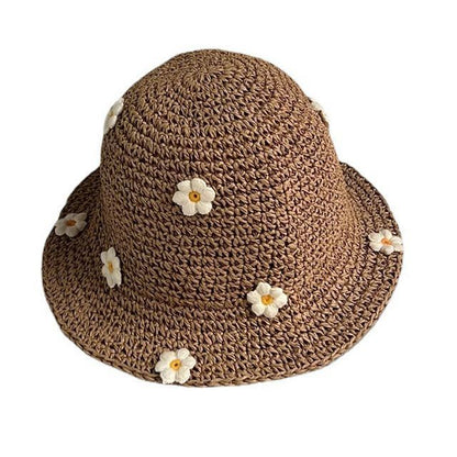 Floral Woven Sun Hat SpreePicky