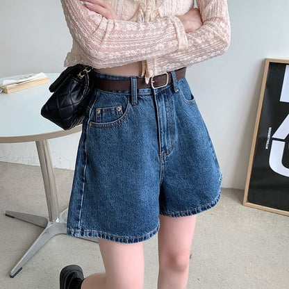 Wide Leg Denim Shorts SpreePicky