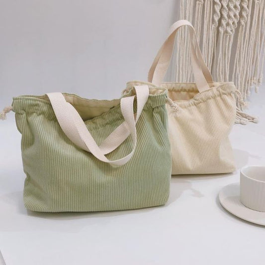 Ribbed Drawstring Lunch Bag mySite