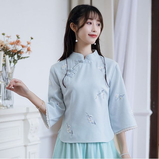 Hanfu Embroidered Top SpreePicky