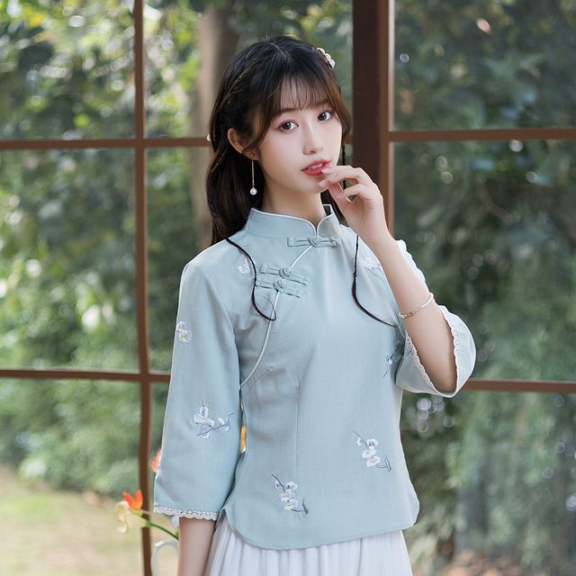 Hanfu Embroidered Top SpreePicky