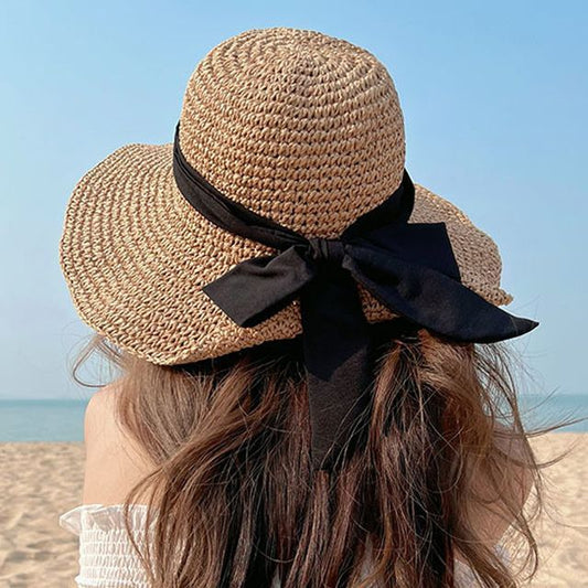 Bow Straw Sun Hat SpreePicky