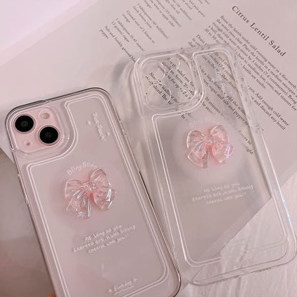 Bow Transparent Phone Case SpreePicky