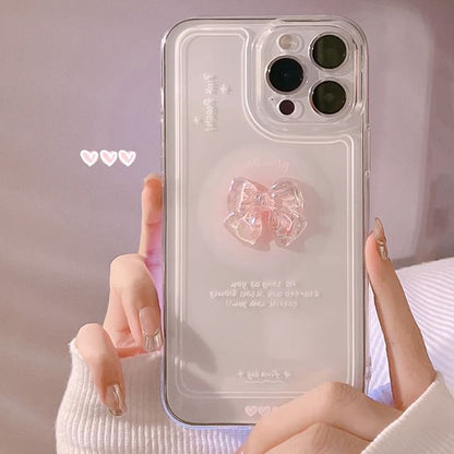 Bow Transparent Phone Case SpreePicky