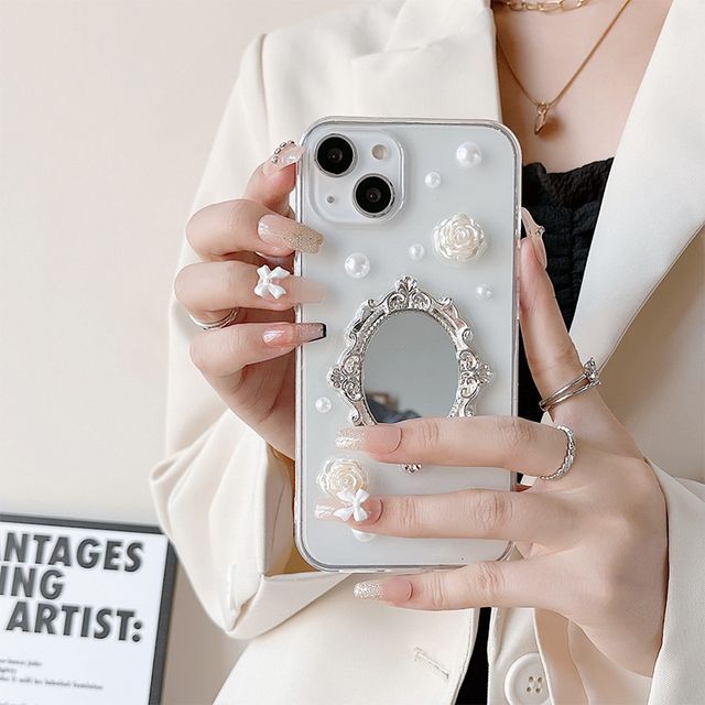 Mirrored Faux Pearl Phone Case SpreePicky