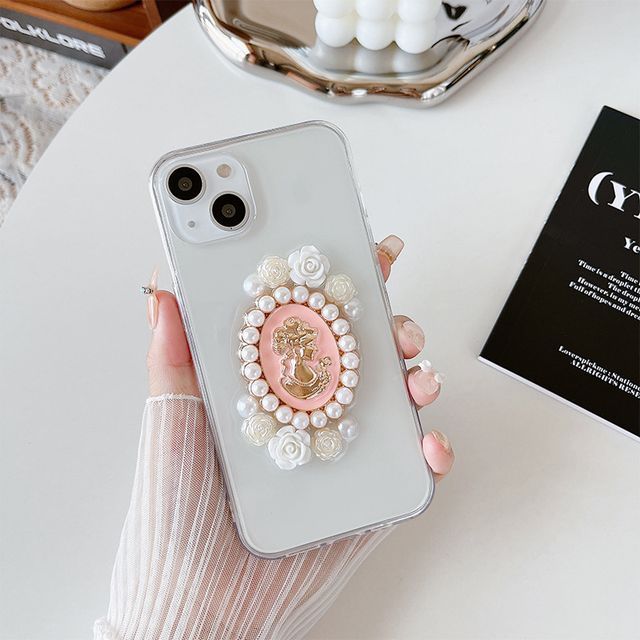 Faux Pearl Faux Pearl Transparent Phone Case SpreePicky