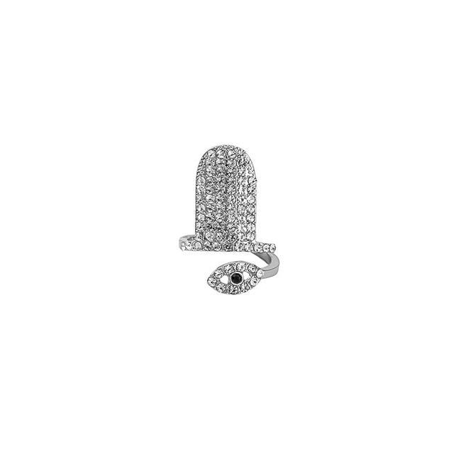 Rhinestone Glaze Nail Ring SpreePicky