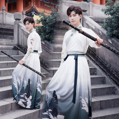 Print Gradient Hanfu Costume Set SpreePicky