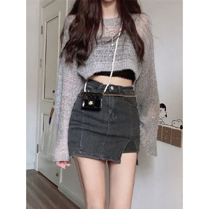 Denim Mini Skort SpreePicky