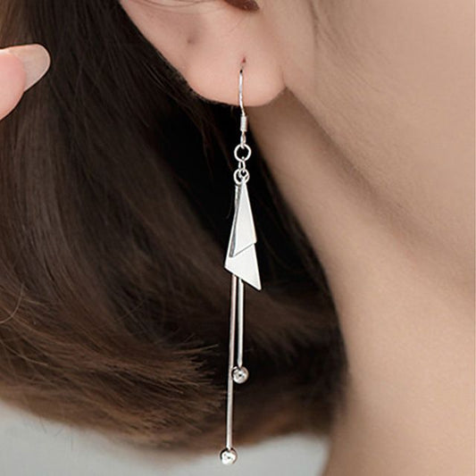 Geometric Sterling Silver Drop Earring SpreePicky