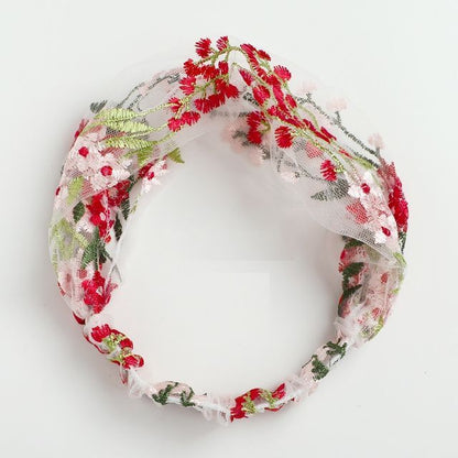 Flower Lace Face Wash Headband SpreePicky