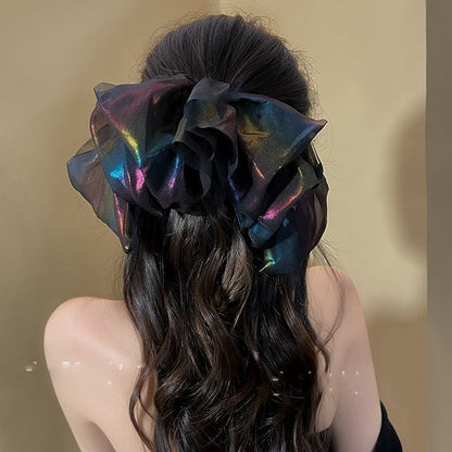 Holographic Mesh Bow Hair Clip SpreePicky