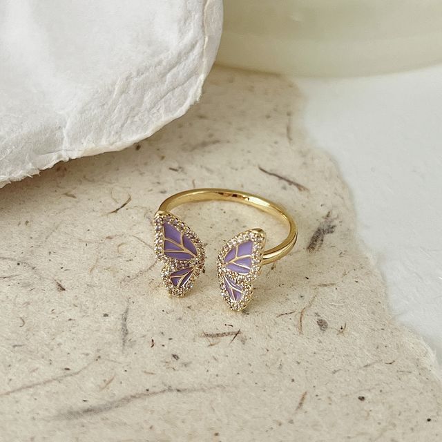 Freshwater Pearl / Butterfly / Glaze Alloy Open Ring (various designs) SpreePicky