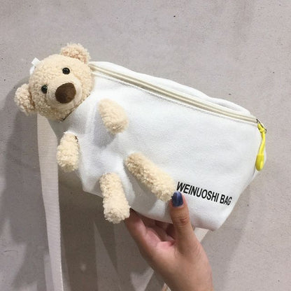 Teddy Bear Canvas Belt Bag SpreePicky