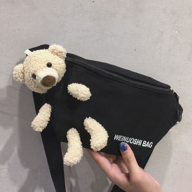 Teddy Bear Canvas Belt Bag SpreePicky