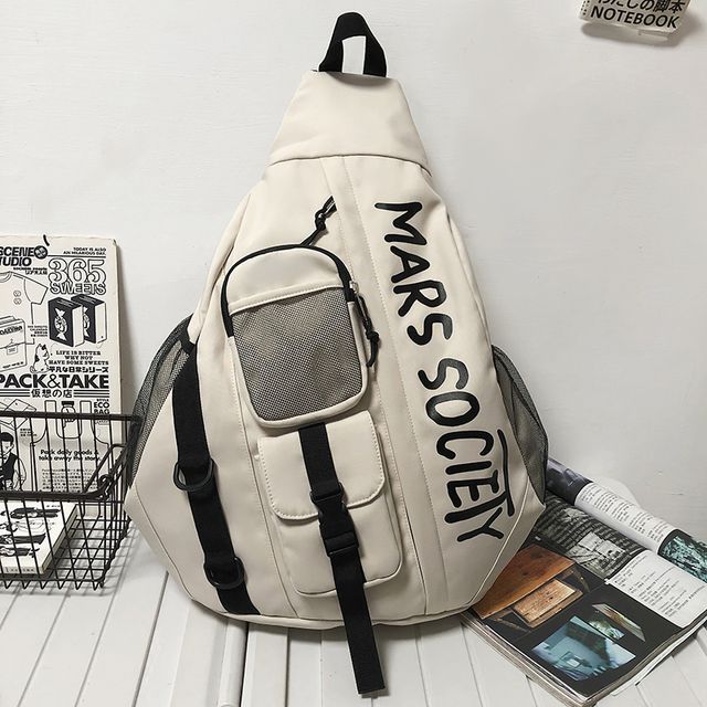 Lettering Nylon Sling Bag SpreePicky