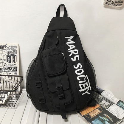 Lettering Nylon Sling Bag SpreePicky