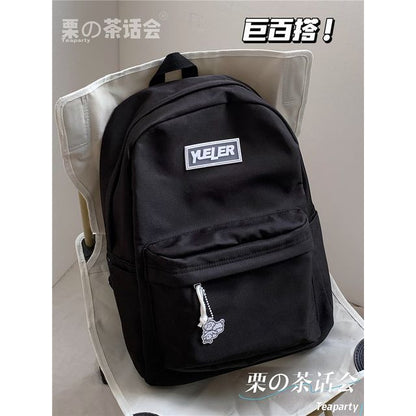 Lightweight Lettering Zip Backpack SpreePicky