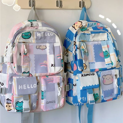 Lightweight Cartoon Print Backpack SpreePicky