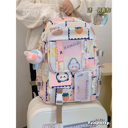 Lightweight Cartoon Print Backpack SpreePicky