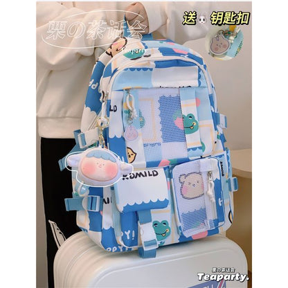 Lightweight Cartoon Print Backpack SpreePicky