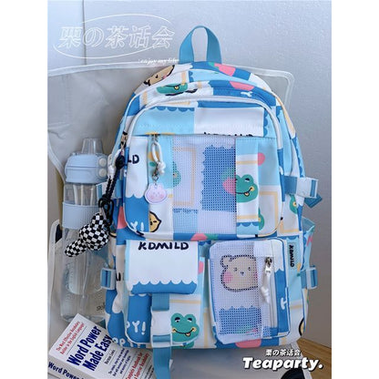 Lightweight Cartoon Print Backpack SpreePicky