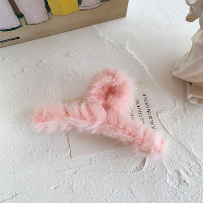 Plain Chenille Hair Claw SpreePicky