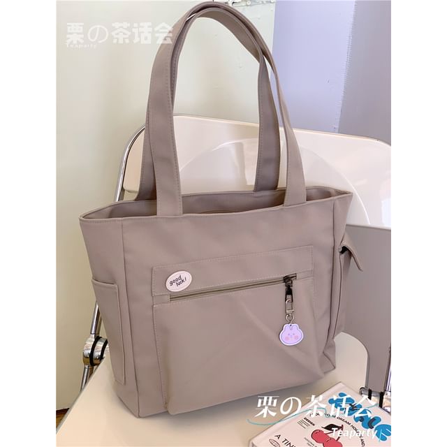 Plain Multi-Pocket Tote Bag SpreePicky