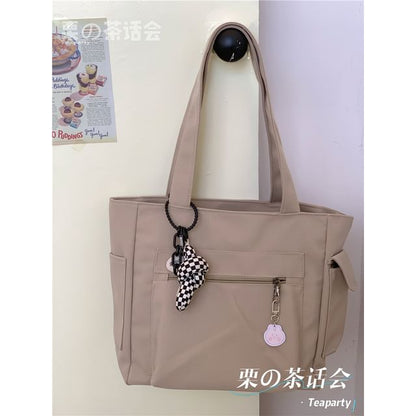 Plain Multi-Pocket Tote Bag SpreePicky