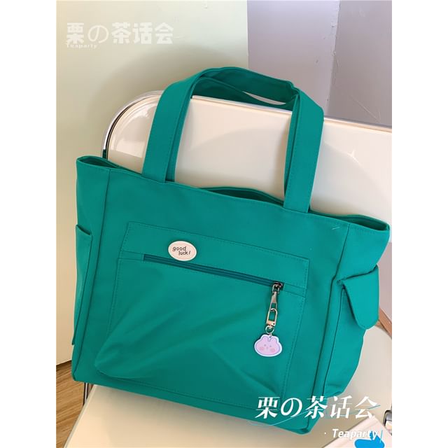 Plain Multi-Pocket Tote Bag SpreePicky