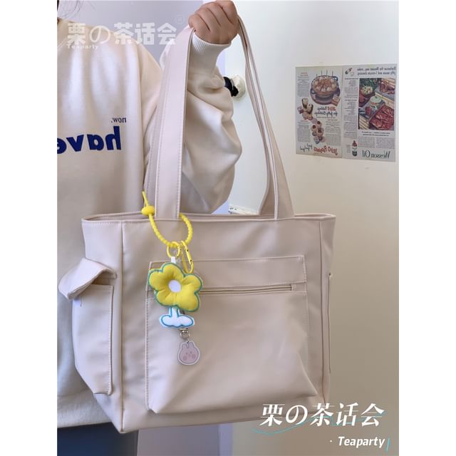 Plain Multi-Pocket Tote Bag SpreePicky