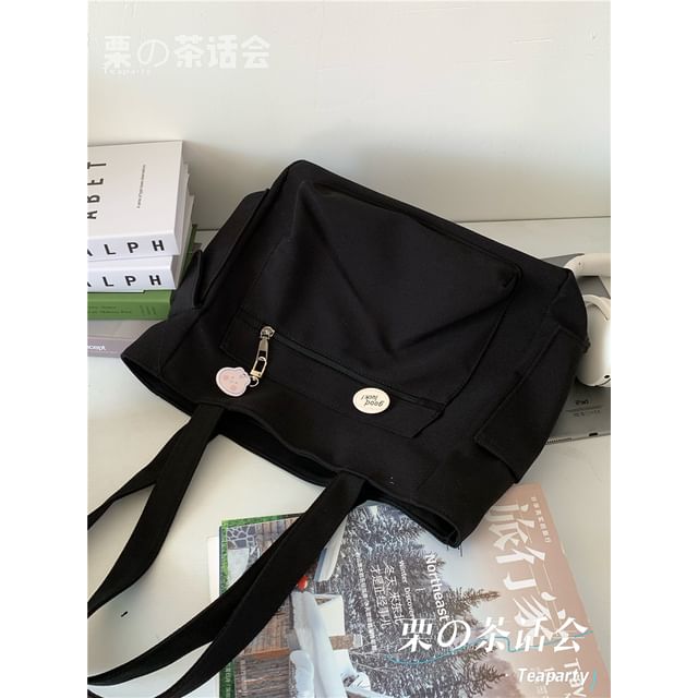 Plain Multi-Pocket Tote Bag SpreePicky