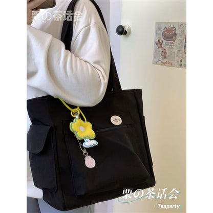 Plain Multi-Pocket Tote Bag SpreePicky