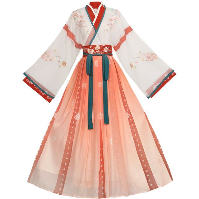 Floral Gradient Hanfu Costume Set SpreePicky