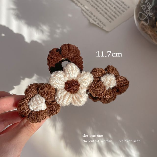 Floral Yarn Hair Clamp / Hair Clip / Headband SpreePicky