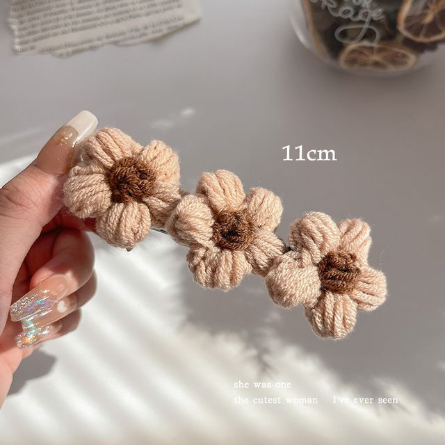 Floral Yarn Hair Clamp / Hair Clip / Headband SpreePicky