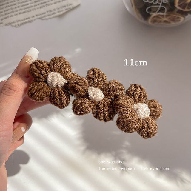 Floral Yarn Hair Clamp / Hair Clip / Headband SpreePicky