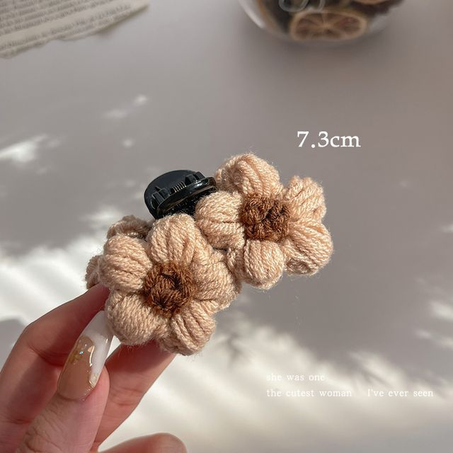 Floral Yarn Hair Clamp / Hair Clip / Headband SpreePicky