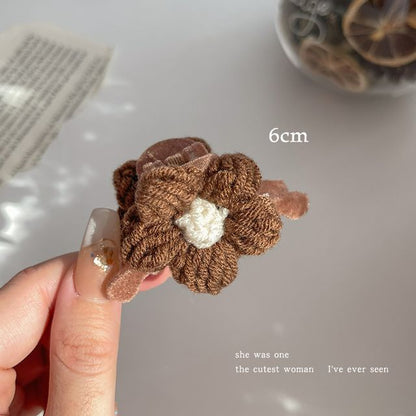 Floral Yarn Hair Clamp / Hair Clip / Headband SpreePicky