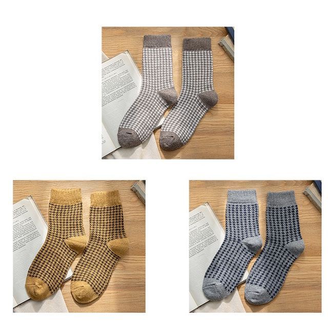 Set of 3 Pairs: Houndstooth Socks SpreePicky