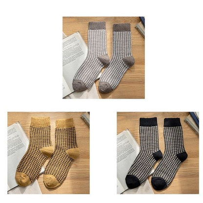 Set of 3 Pairs: Houndstooth Socks SpreePicky