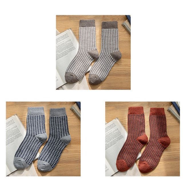 Set of 3 Pairs: Houndstooth Socks SpreePicky