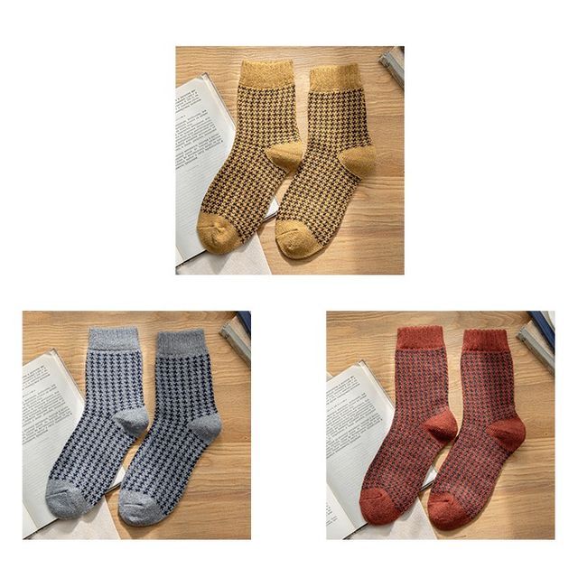 Set of 3 Pairs: Houndstooth Socks SpreePicky