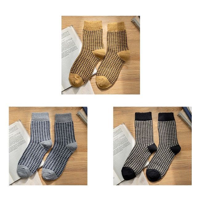 Set of 3 Pairs: Houndstooth Socks SpreePicky