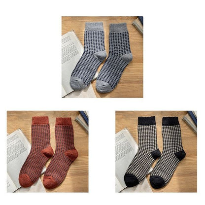 Set of 3 Pairs: Houndstooth Socks SpreePicky