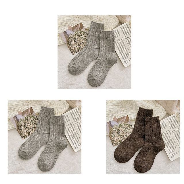 Set of 2 Pairs: Pain Splatter Ribbed Socks SpreePicky