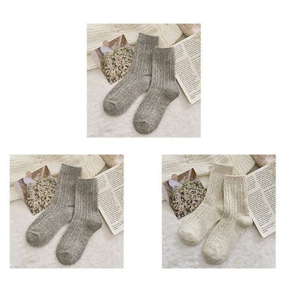 Set of 2 Pairs: Pain Splatter Ribbed Socks SpreePicky